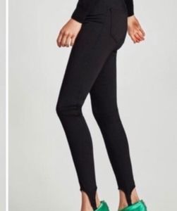 Zara Woman The High Waist Slim skinny stirrup Pant
